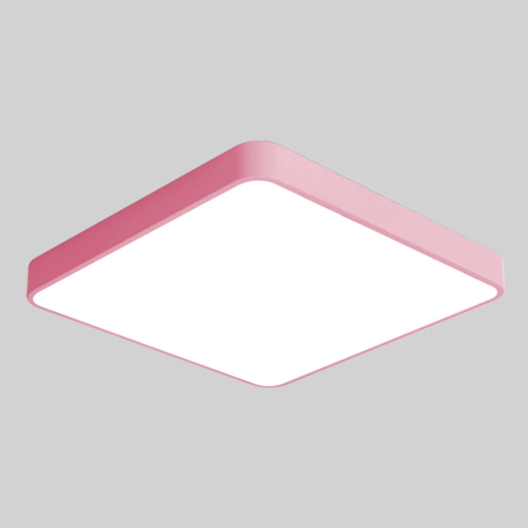 Macaron LED Square Ceiling Lamp, White Light, Size:60cm(Pink) - Celling Lights & Chandeliers by buy2fix | Online Shopping UK | buy2fix