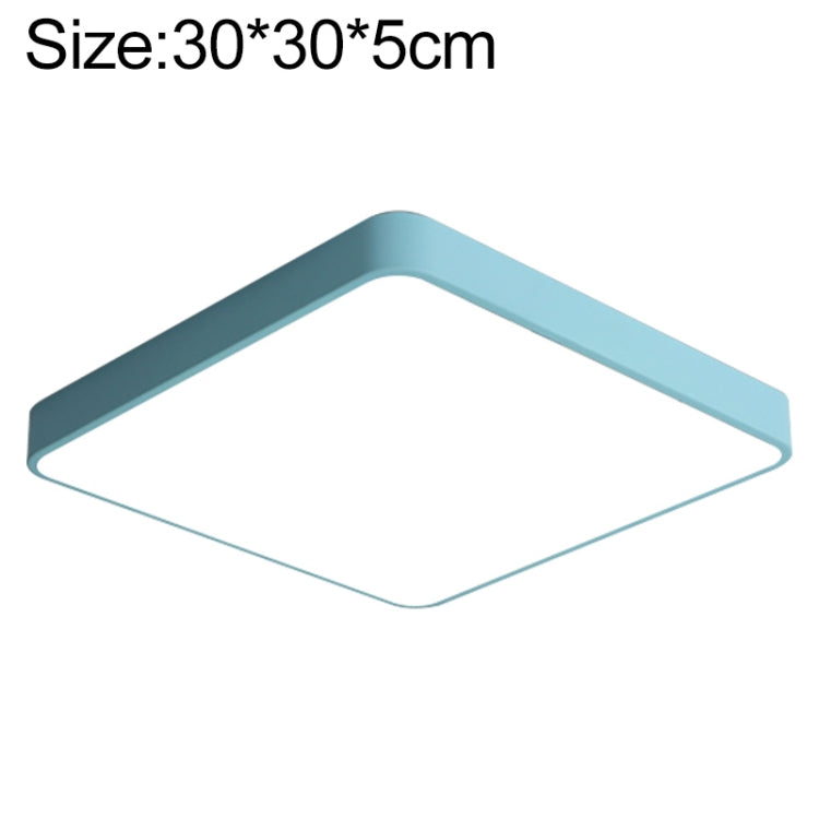 Macaron LED Square Ceiling Lamp, Stepless Dimming, Size:30cm(Blue) - Celling Lights & Chandeliers by buy2fix | Online Shopping UK | buy2fix