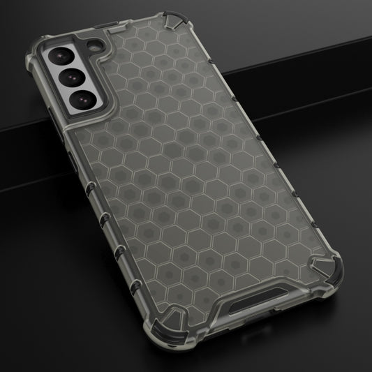 For Samsung Galaxy S22+ 5G Honeycomb PC + TPU Phone Case(Black) by buy2fix