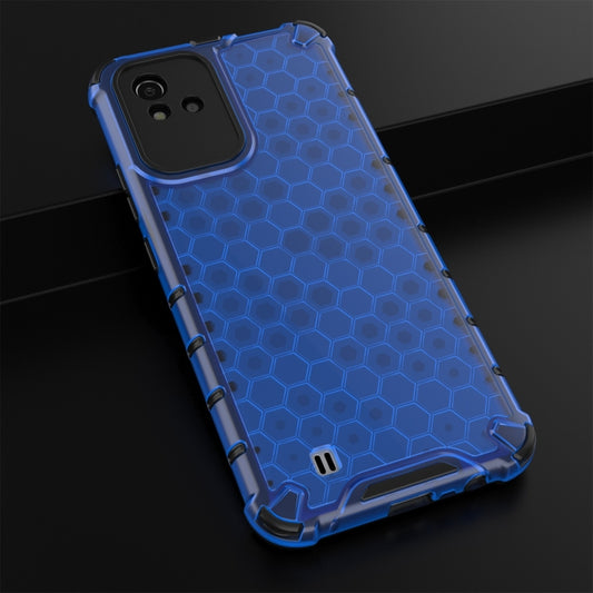For OPPO Realme Narzo 50 4G Honeycomb PC + TPU Phone Case(Blue) by buy2fix
