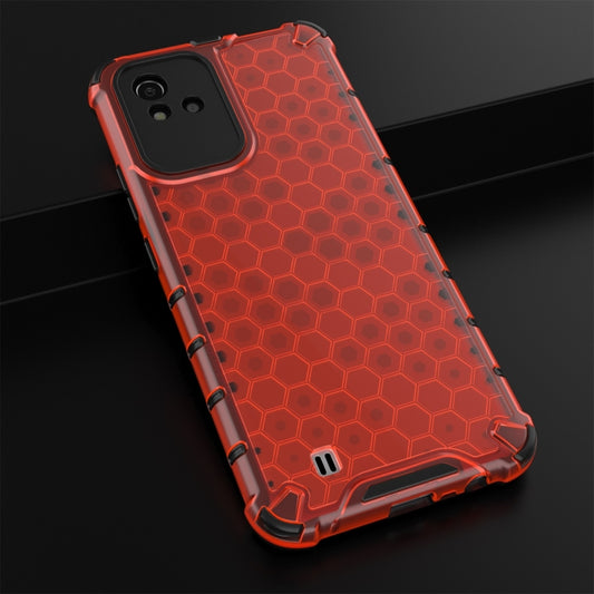 For OPPO Realme Narzo 50 4G Honeycomb PC + TPU Phone Case(Red) by buy2fix