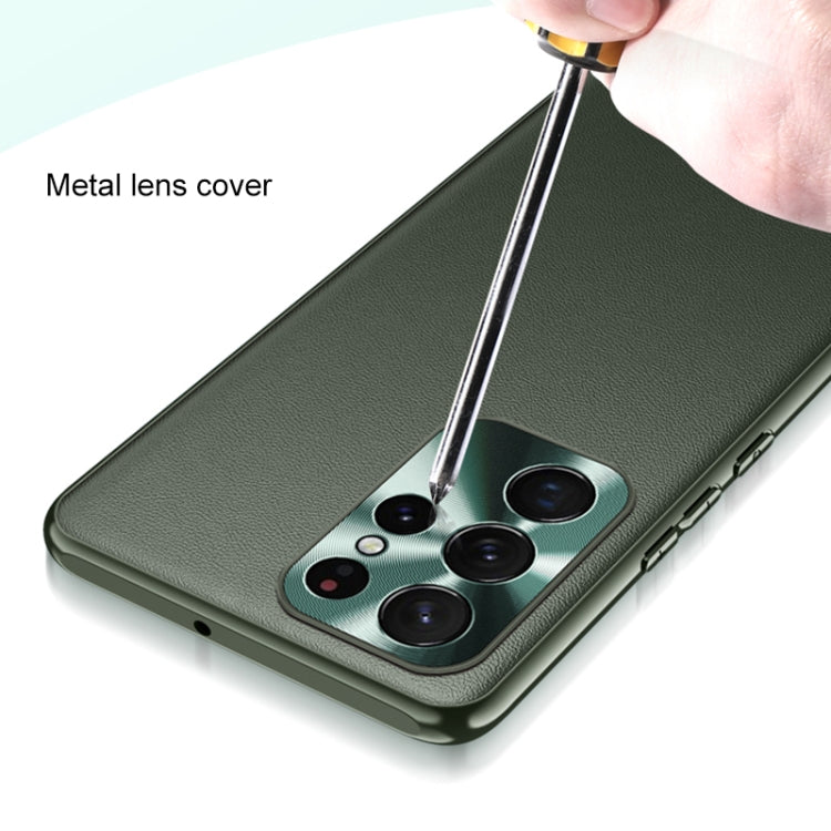 For Samsung Galaxy S22 5G Plain Skin Leather Phone Case(Black) - Galaxy S22 5G Cases by buy2fix | Online Shopping UK | buy2fix