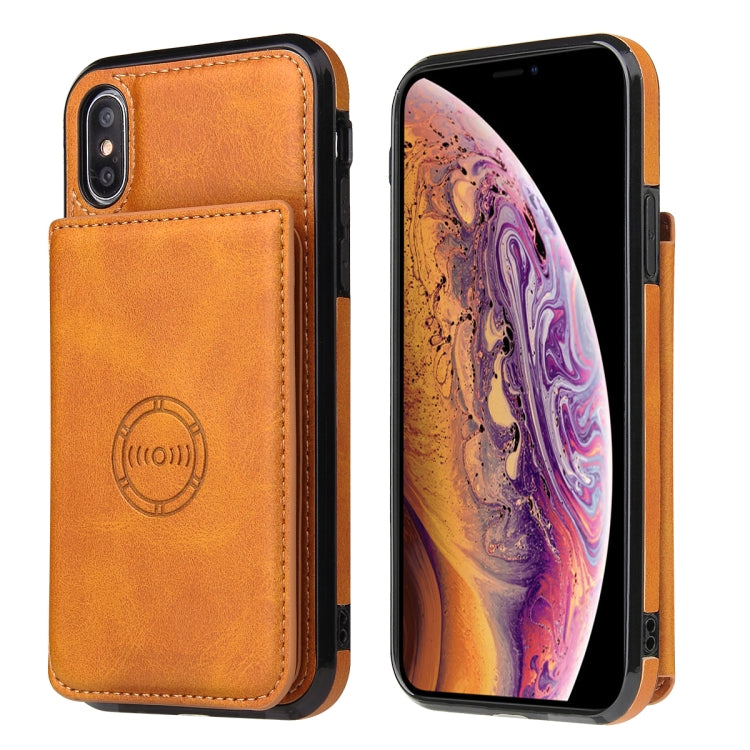 For iPhone XR Calf Texture Magnetic Case(Brown) - More iPhone Cases by buy2fix | Online Shopping UK | buy2fix