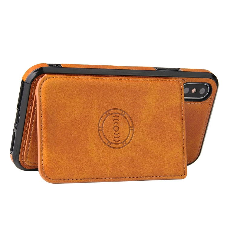 For iPhone XR Calf Texture Magnetic Case(Brown) - More iPhone Cases by buy2fix | Online Shopping UK | buy2fix