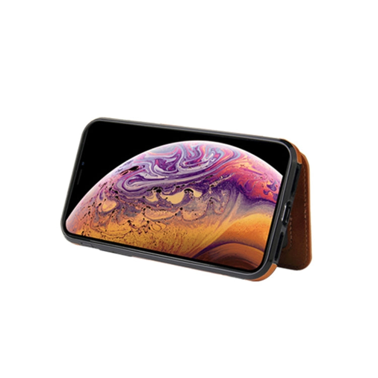 For iPhone XR Calf Texture Magnetic Case(Brown) - More iPhone Cases by buy2fix | Online Shopping UK | buy2fix