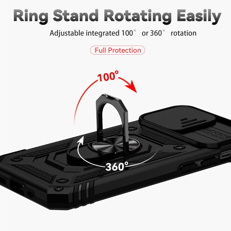 For iPhone 12 Pro Max Sliding Camshield Holder Phone Case(Black) - iPhone 12 Pro Max Cases by buy2fix | Online Shopping UK | buy2fix