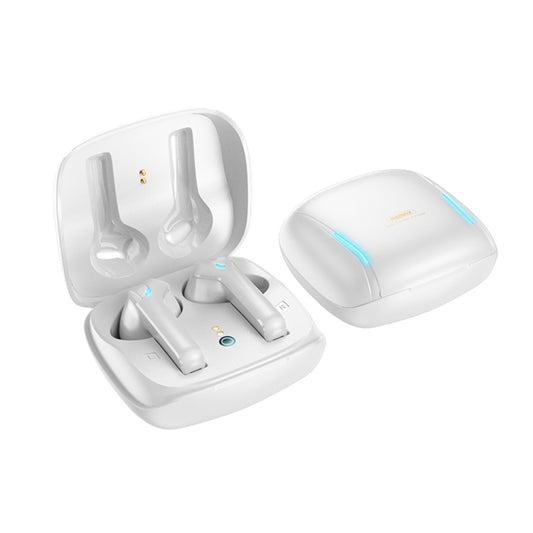 REMAX TWS-40 True Wireless Music Gaming Bluetooth Earphone(White) by REMAX