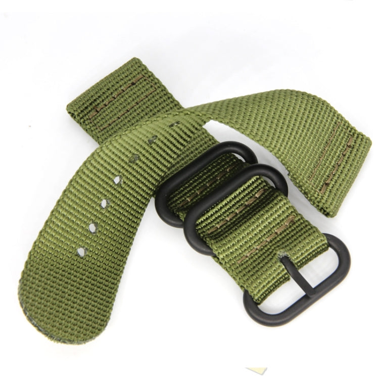 For Suunto CORE Three-ring Steel Buckle Nylon Watch Band(Midnight Blue) - by buy2fix | Online Shopping UK | buy2fix