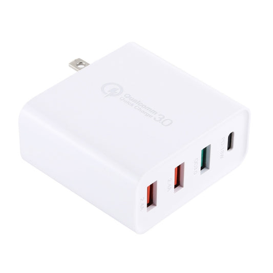 A3 PD 18W USB-C / Type-C + QC3.0 USB + Dual USB Interface Travel Charger by buy2fix