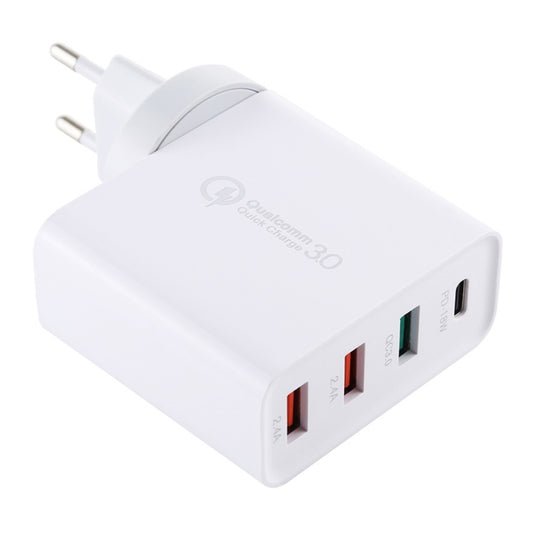 A3 PD 18W USB-C / Type-C + QC3.0 USB + Dual USB Interface Travel Charger by buy2fix