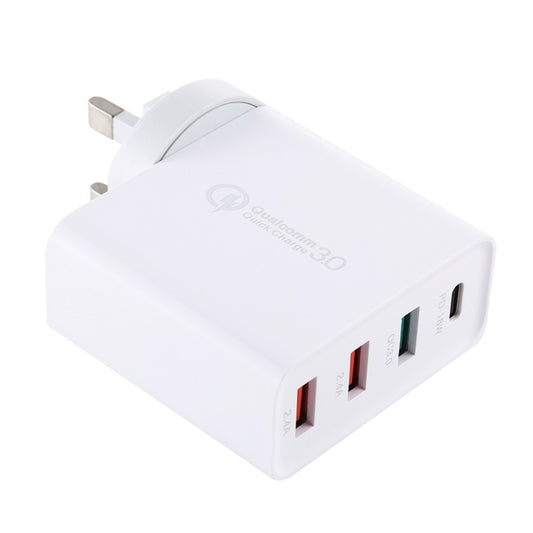 A3 PD 18W USB-C / Type-C + QC3.0 USB + Dual USB Interface Travel Charger by buy2fix