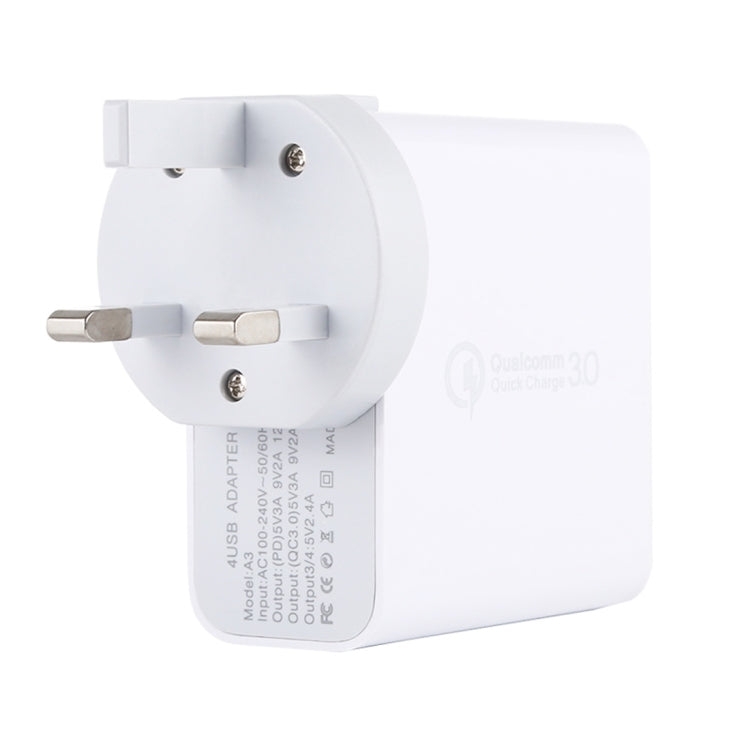 A3 PD 18W USB-C / Type-C + QC3.0 USB + Dual USB Interface Travel Charger - USB Charger by buy2fix | Online Shopping UK | buy2fix