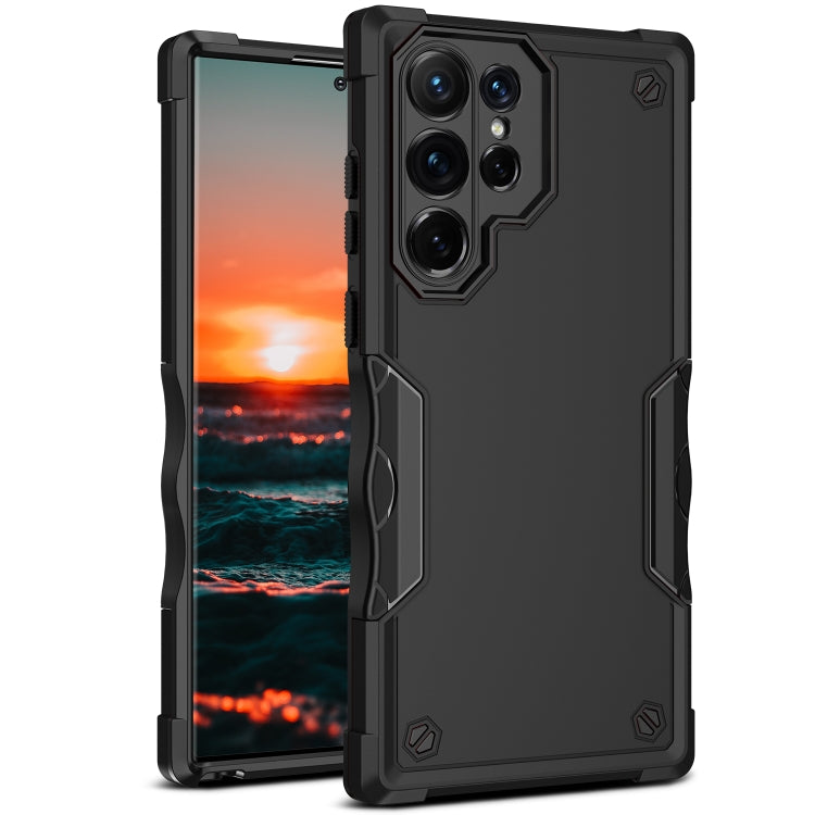 For Samsung Galaxy S22 Ultra 5G Non-slip Armor Phone Case(Black) - Galaxy S22 Ultra 5G Cases by buy2fix | Online Shopping UK | buy2fix