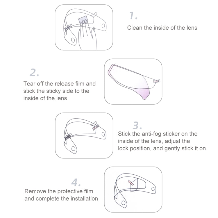 Visor Anti-fog PC Shield Helmet Lens Film(26.5 x 8.5cm) by buy2fix