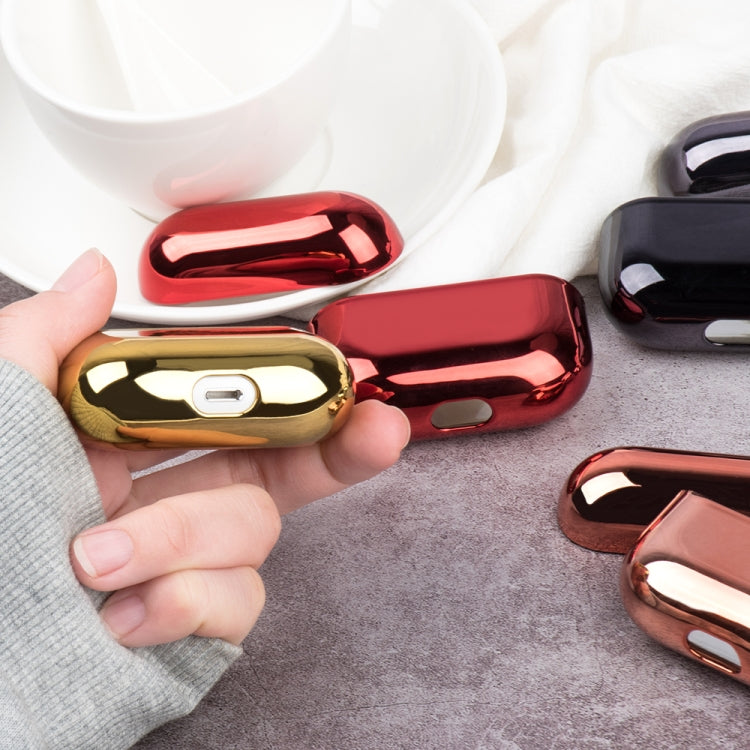 For AirPods Pro Electroplated PC Earphones Shockproof Protective Case(Gold) - For AirPods Pro by buy2fix | Online Shopping UK | buy2fix