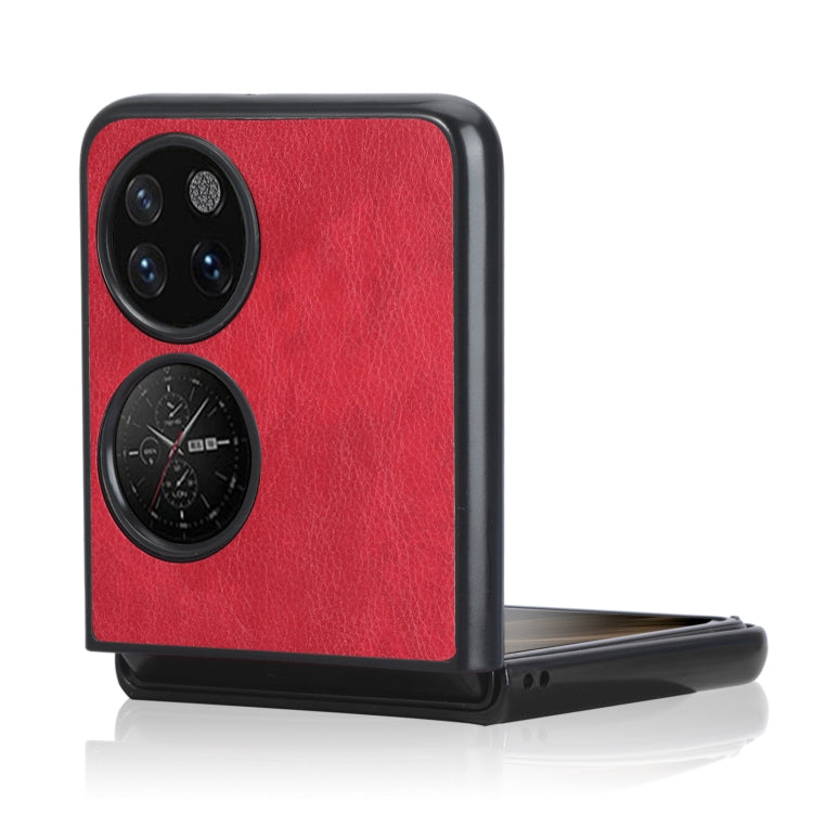 For Huawei P50 Pocket Lychee Texture Folding Phone Case(Red) - Huawei Cases by buy2fix | Online Shopping UK | buy2fix