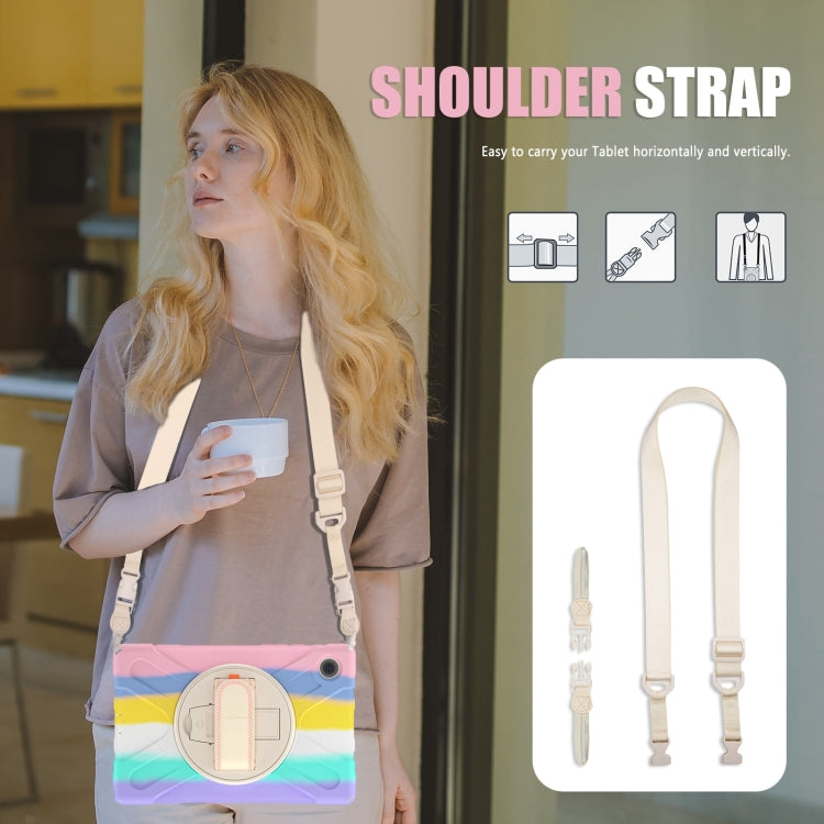 For Samsung Galaxy Tab A8 10.5 2021 Silicone + PC Tablet Case(Colorful Pink) by buy2fix