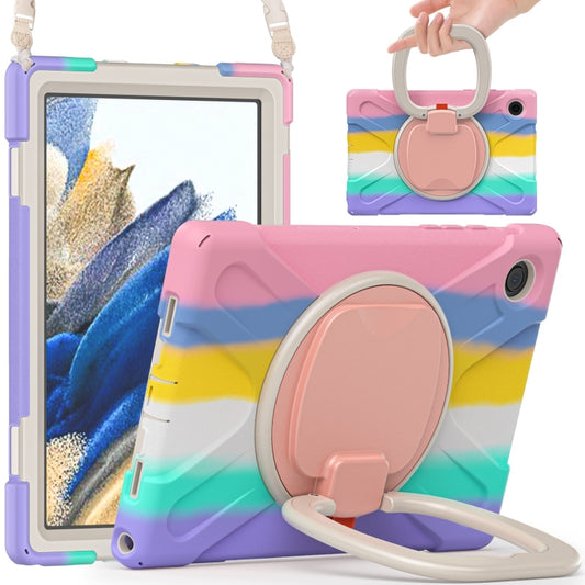 For Samsung Galaxy Tab A8 10.5 2021 Silicone + PC Tablet Case(Colorful Pink) by buy2fix