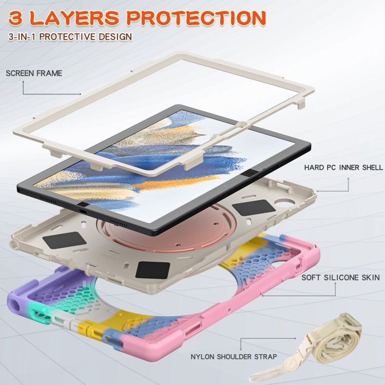 For Samsung Galaxy Tab A8 10.5 2021 Silicone + PC Tablet Case(Colorful Pink) - Other Galaxy Tab PC by buy2fix | Online Shopping UK | buy2fix