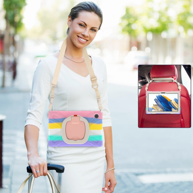 For Samsung Galaxy Tab A8 10.5 2021 Silicone + PC Tablet Case(Colorful Pink) - Other Galaxy Tab PC by buy2fix | Online Shopping UK | buy2fix