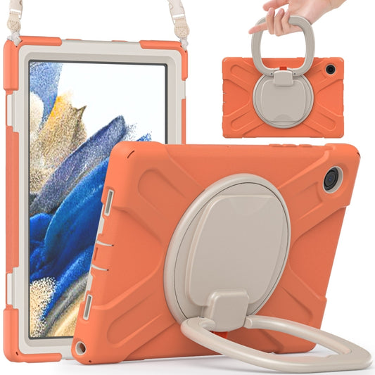 For Samsung Galaxy Tab A8 10.5 2021 Silicone + PC Tablet Case(Living Coral) by buy2fix