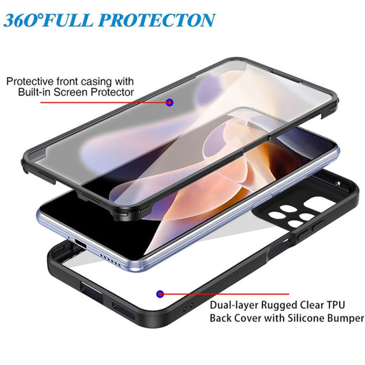 For Xiaomi Redmi Note 11 Pro / Note 11 Pro+ Acrylic + TPU 360 Degrees Full Coverage Shockproof Phone Case(Black) by buy2fix