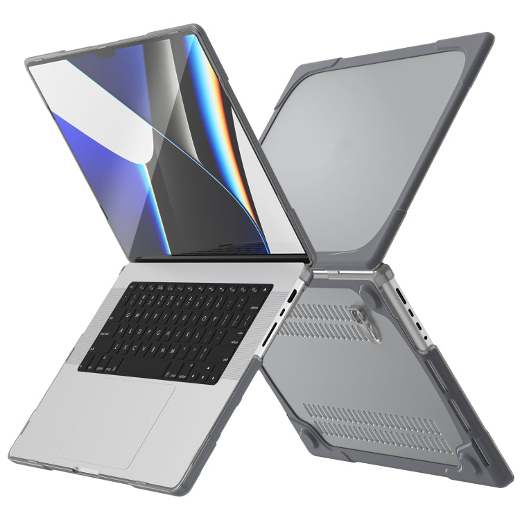 TPU + PC Two Color Laptop Protective Case For MacBook Pro 14.2 inch A2442 2021(Grey) - MacBook Pro Cases by buy2fix | Online Shopping UK | buy2fix
