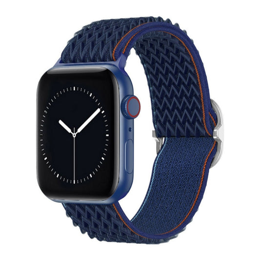 W Texture Nylon Strap For Apple Watch Ultra 49mm&Watch Ultra 2 49mm / Series 9&8&7 45mm / SE 3&SE 2&6&SE&5&4 44mm / 3&2&1 42mm(Black) by buy2fix
