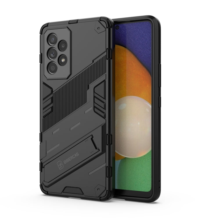 For Samsung Galaxy A53 5G Punk Armor 2 in 1 PC + TPU Shockproof Phone Case with Invisible Holder(Black) - Galaxy Phone Cases by buy2fix | Online Shopping UK | buy2fix