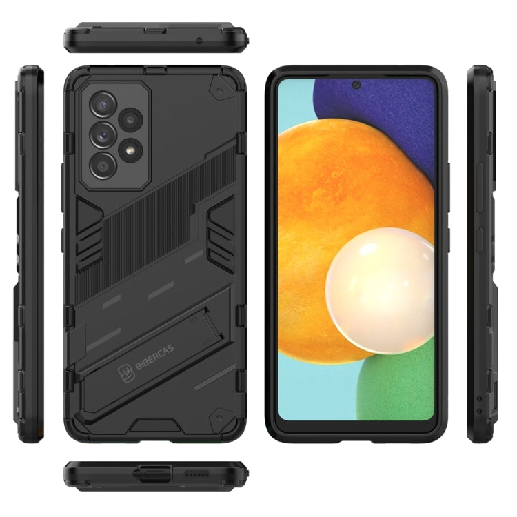 For Samsung Galaxy A53 5G Punk Armor 2 in 1 PC + TPU Shockproof Phone Case with Invisible Holder(Black) - Galaxy Phone Cases by buy2fix | Online Shopping UK | buy2fix
