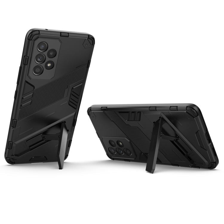 For Samsung Galaxy A53 5G Punk Armor 2 in 1 PC + TPU Shockproof Phone Case with Invisible Holder(Black) - Galaxy Phone Cases by buy2fix | Online Shopping UK | buy2fix