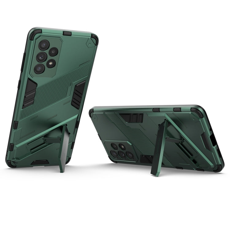 For Samsung Galaxy A73 5G Punk Armor 2 in 1 PC + TPU Shockproof Phone Case with Invisible Holder(Green) - Galaxy Phone Cases by buy2fix | Online Shopping UK | buy2fix