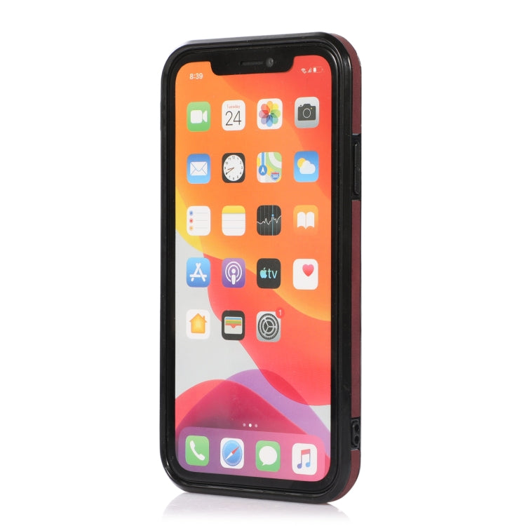 Three-fold Leather Phone Case with Card Slot & Wallet & Holder For iPhone 11 Pro Max(Wine Red) - iPhone 11 Pro Max Cases by buy2fix | Online Shopping UK | buy2fix