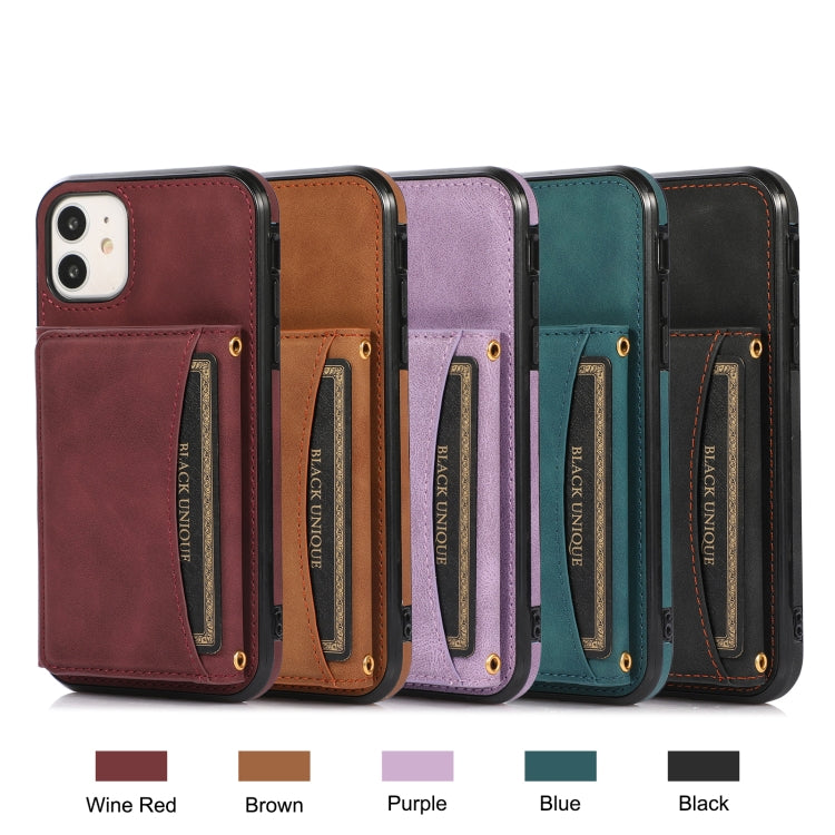 Three-fold Leather Phone Case with Card Slot & Wallet & Holder For iPhone 11 Pro Max(Wine Red) - iPhone 11 Pro Max Cases by buy2fix | Online Shopping UK | buy2fix