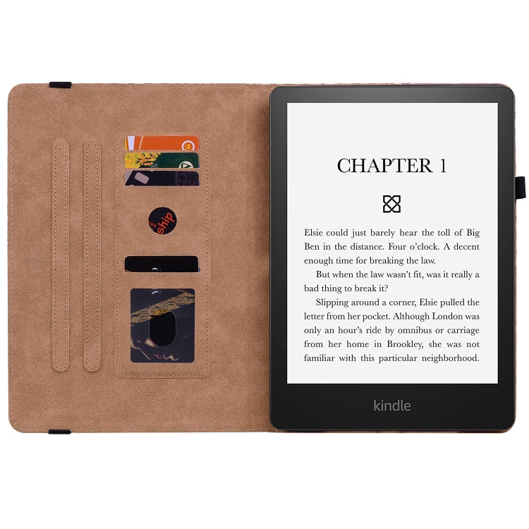 For Amazon Kindle Paperwhite 5 Color Weave Smart Leather Tablet Case(Black) - Amazon by buy2fix | Online Shopping UK | buy2fix