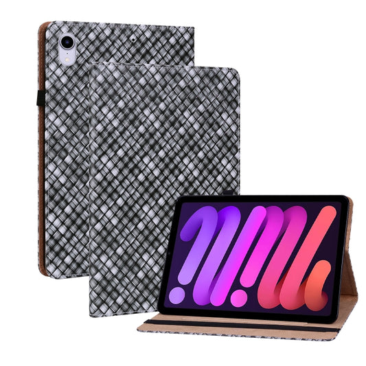 For iPad mini 6 / mini 2024 Color Weave Smart Leather Tablet Case(Black) - iPad mini 2024 Cases by buy2fix | Online Shopping UK | buy2fix