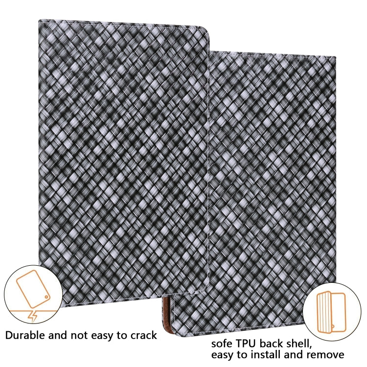 For iPad mini 6 / mini 2024 Color Weave Smart Leather Tablet Case(Black) by buy2fix