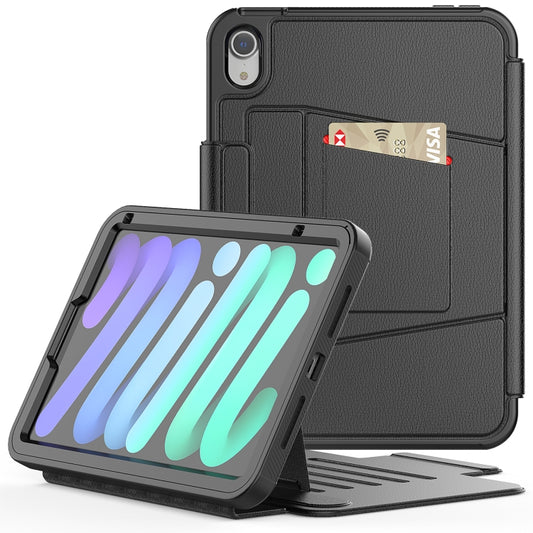 For iPad mini 6 / mini 2024 Smart B Magnetic Leather Tablet Case(Black) - iPad mini 6 Cases by buy2fix | Online Shopping UK | buy2fix