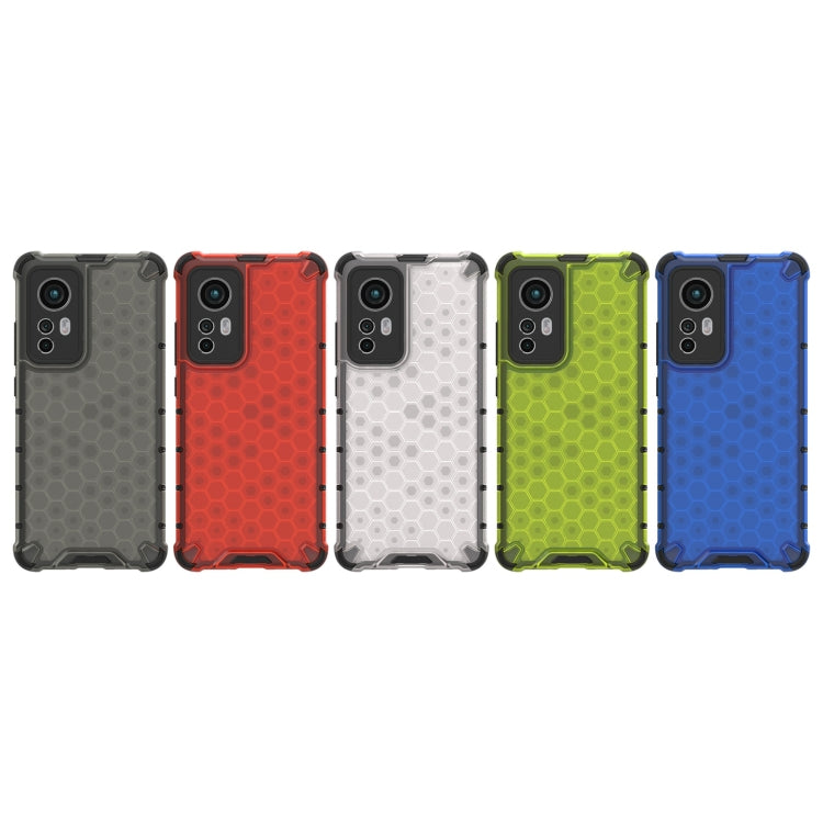 For Xiaomi 12 5G Shockproof Honeycomb PC + TPU Phone Case(White) by buy2fix