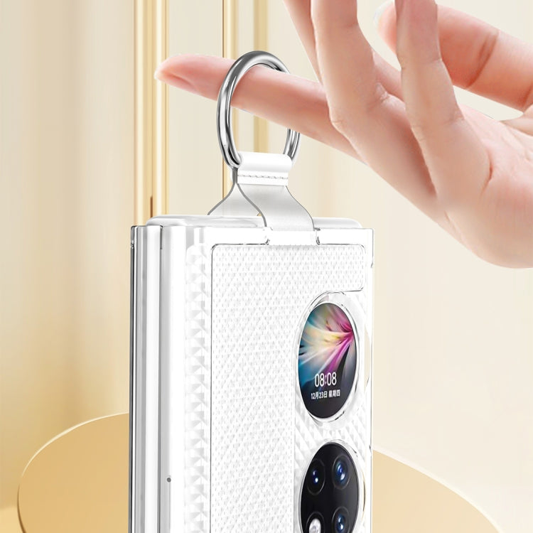 For Huawei P50 Pocket Ring Holder Transparent PC Phone Case(Glossy) - Huawei Cases by buy2fix | Online Shopping UK | buy2fix