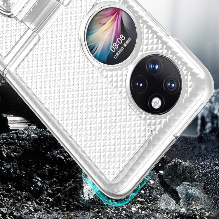 For Huawei P50 Pocket Ring Holder Transparent PC Phone Case(Glossy) - Huawei Cases by buy2fix | Online Shopping UK | buy2fix