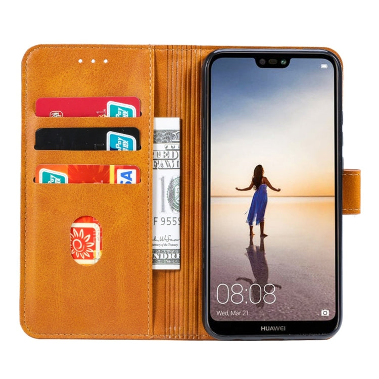 For Huawei P20 Lite GUSSIM Business Style Horizontal Flip Leather Case with Holder & Card Slots & Wallet(Khaki) - Huawei Cases by GUSSIM | Online Shopping UK | buy2fix