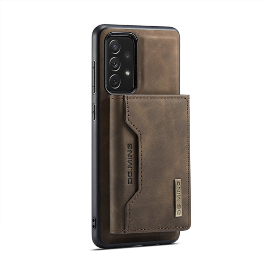 For Samsung Galaxy A73 5G DG.MING M2 Series 3-Fold Multi Card Bag + Phone Case(Coffee) by DG.MING