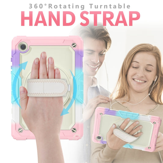 For Samsung Galaxy Tab A8 10.5 2021 X200 / X205 Silicone + PC Tablet Case(Beige + Camouflage Pink) by buy2fix