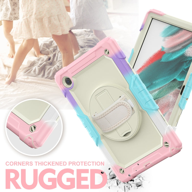 For Samsung Galaxy Tab A8 10.5 2021 X200 / X205 Silicone + PC Tablet Case(Beige + Camouflage Pink) by buy2fix