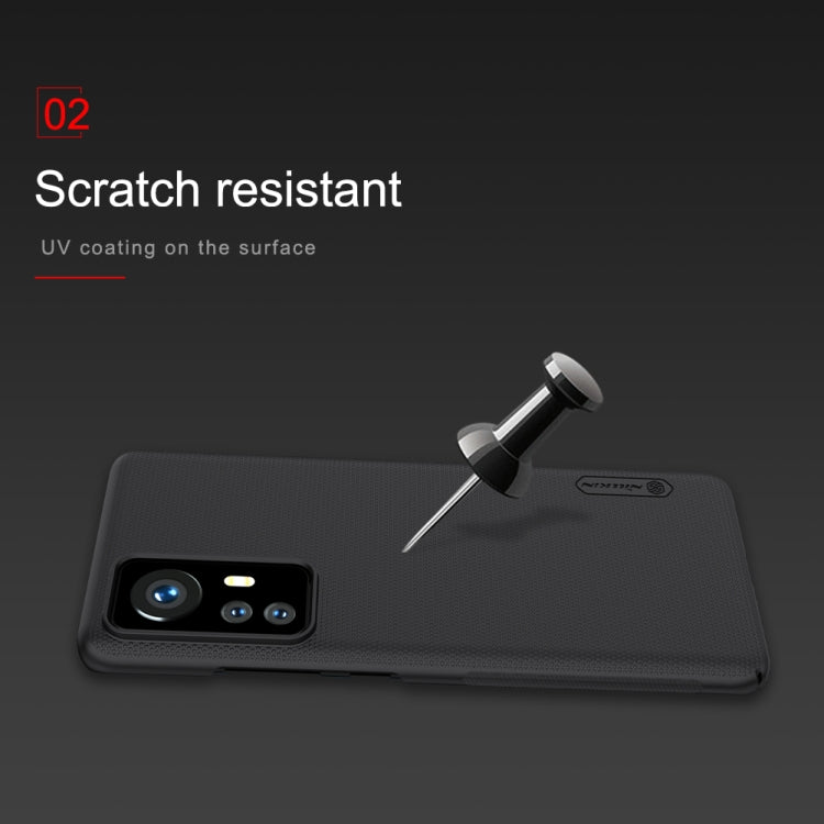 For Xiaomi 12 / 12X NILLKIN Frosted PC Phone Case(Black) - Xiaomi Cases by NILLKIN | Online Shopping UK | buy2fix