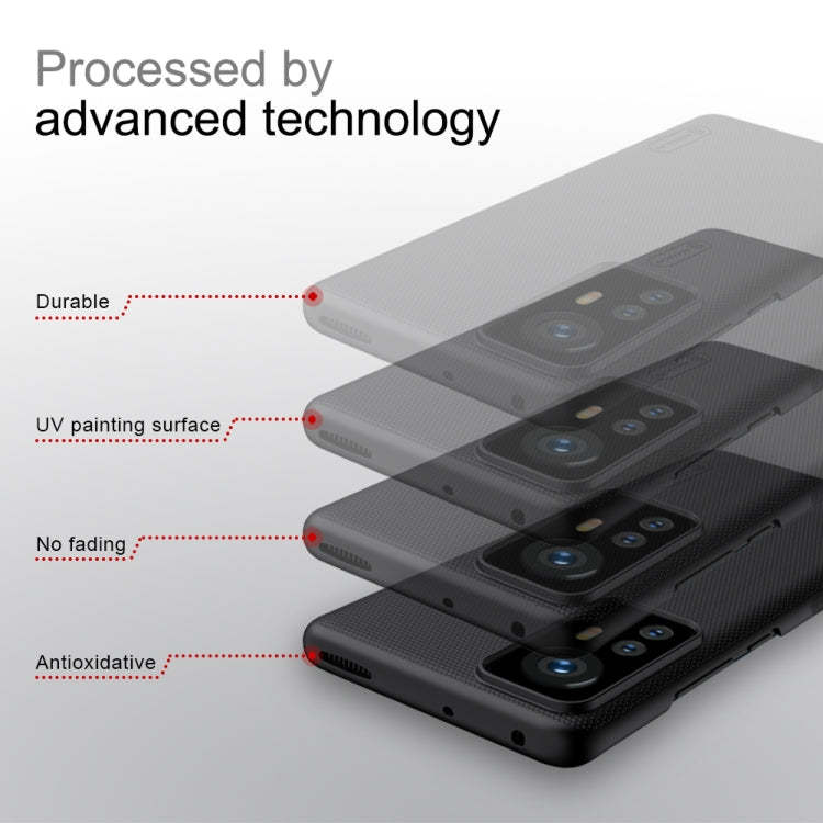 For Xiaomi 12 / 12X NILLKIN Frosted PC Phone Case(Black) - Xiaomi Cases by NILLKIN | Online Shopping UK | buy2fix