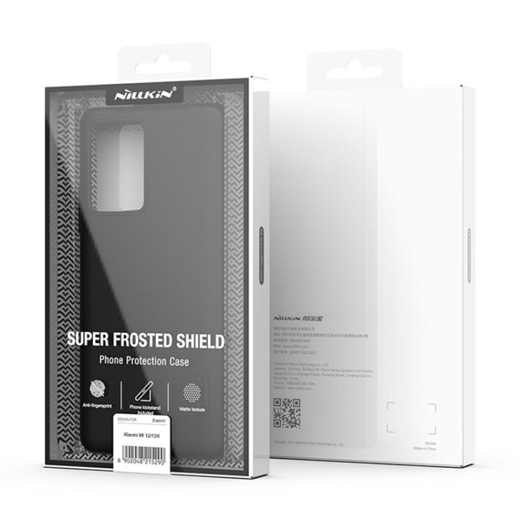 For Xiaomi 12 / 12X NILLKIN Frosted PC Phone Case(Black) - Xiaomi Cases by NILLKIN | Online Shopping UK | buy2fix