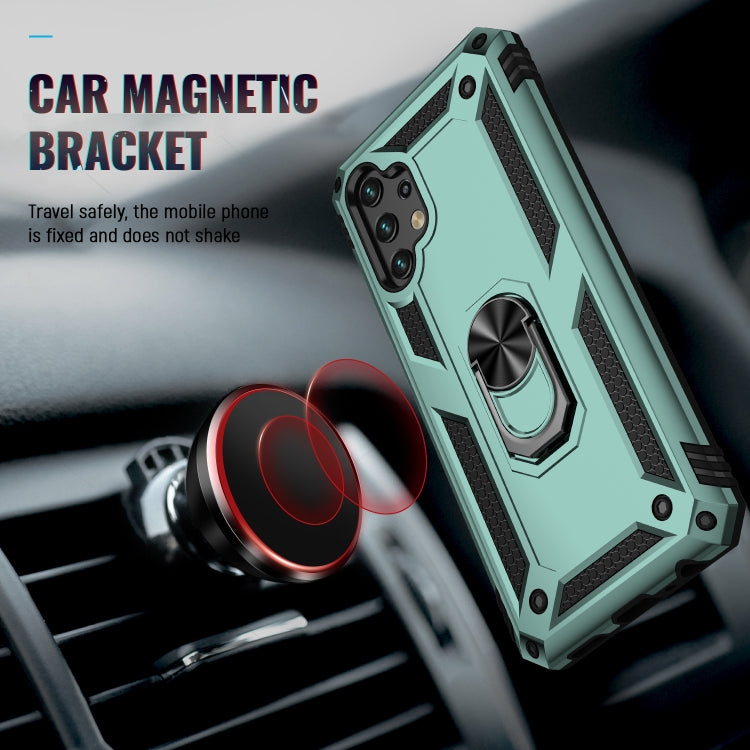 For Samsung Galaxy A13 4G Shockproof TPU + PC Phone Case with Holder(Dark Green) - Galaxy Phone Cases by buy2fix | Online Shopping UK | buy2fix