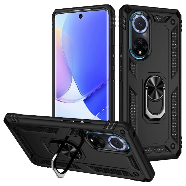 For Huawei nova 9 Shockproof TPU + PC Holder Phone Case(Black) - Huawei Cases by buy2fix | Online Shopping UK | buy2fix